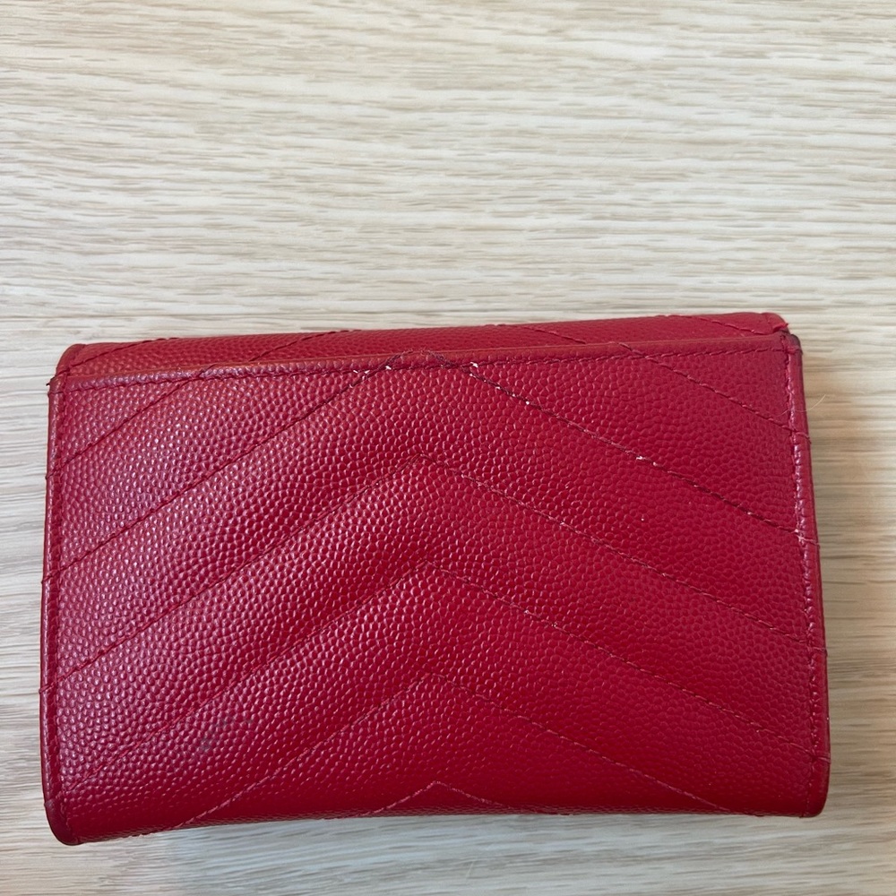 100% Authentic Ysl Red Monogram Wallet - image 3